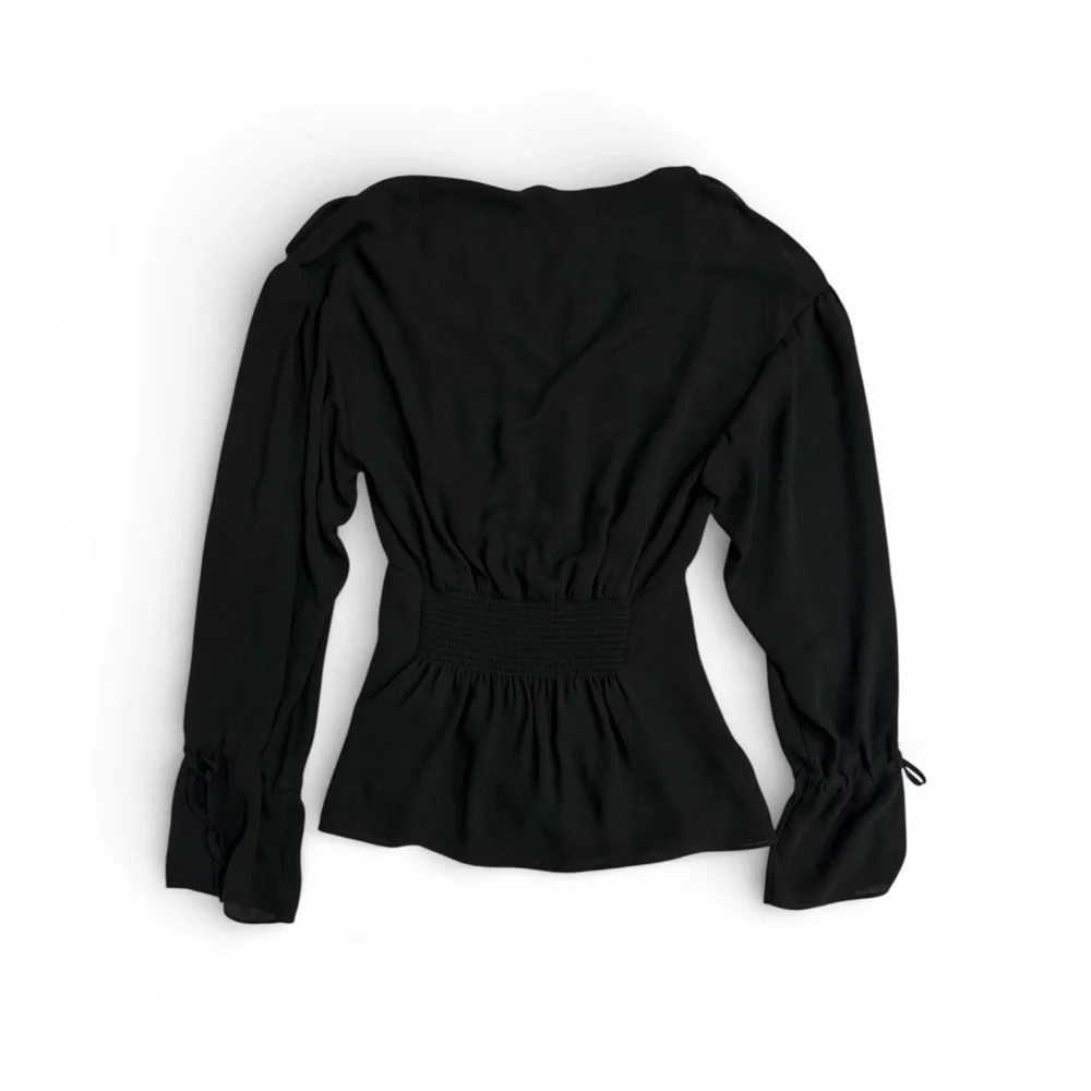 All Saints Women’s Smocked waist top Black Size XS - Picture 4 of 12
